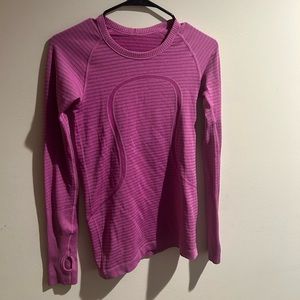 Lululemon swiftly tech long sleeve heathered ultra violet NWOT 6